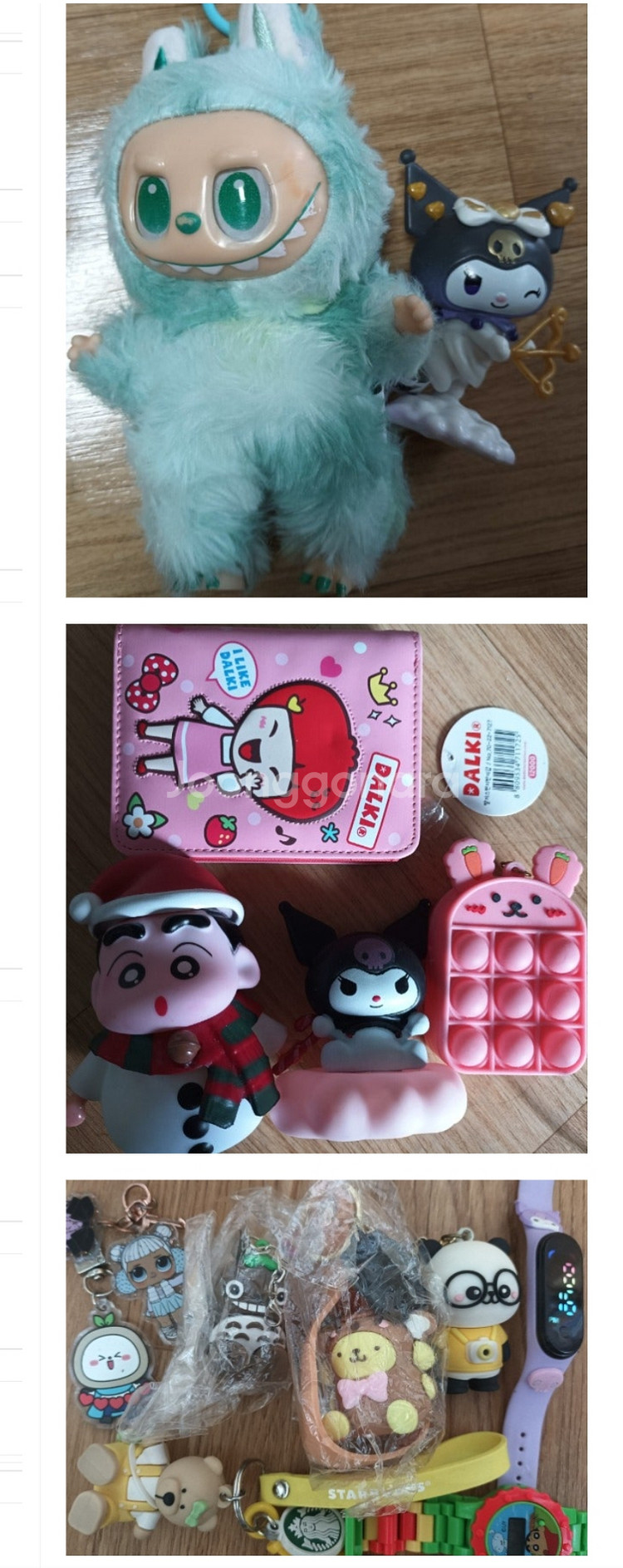 캐릭터 굿즈 세트외 산리오 라부부 각종장난감류 박스가득다드려요--0