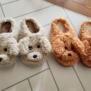 강아지 털실내화 뽀글이 슬리퍼 미착용 새상품