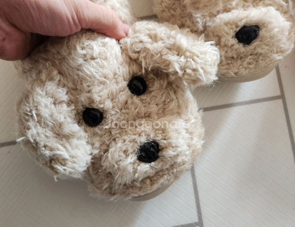 강아지 털실내화 뽀글이 슬리퍼 미착용 새상품--2