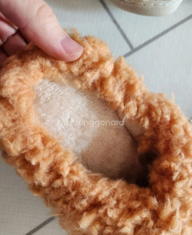 강아지 털실내화 뽀글이 슬리퍼 미착용 새상품--4