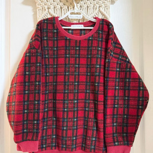 데일리베베 유아 아동 체크플리스 맨투맨 티셔츠 JS 130