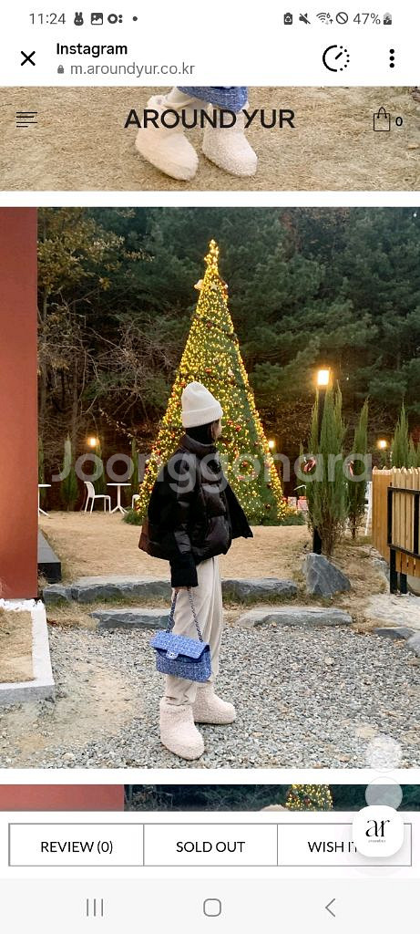 어라운드율 마롱구스 블랙 새상품--2