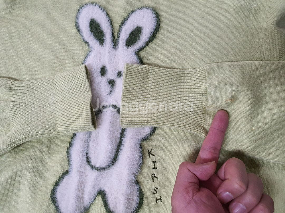 KIRSH 키르시 여성 래빗 긴팔 라운드 니트티--3