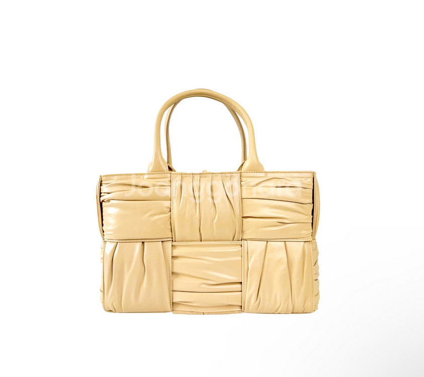 [S] 보테가베네타 인트레치아토 아르코 레더 가죽 토트백 스몰 포리지--2