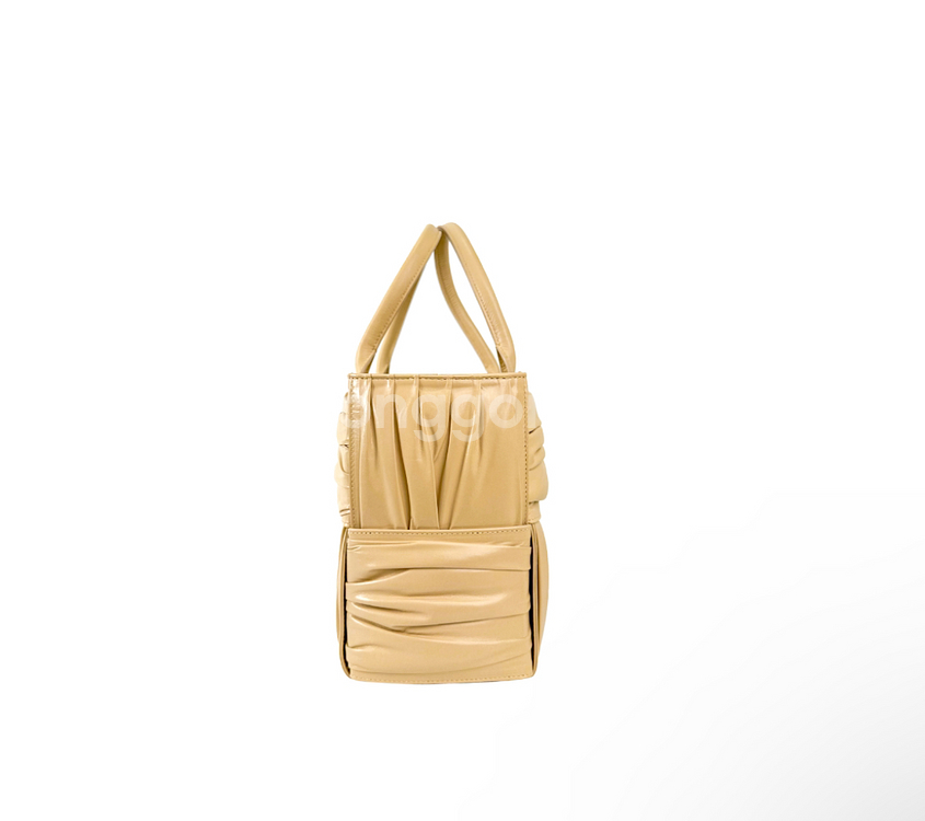 [S] 보테가베네타 인트레치아토 아르코 레더 가죽 토트백 스몰 포리지--3