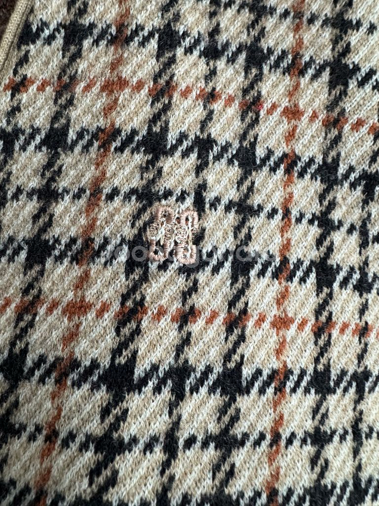 체크 패턴 조끼--8