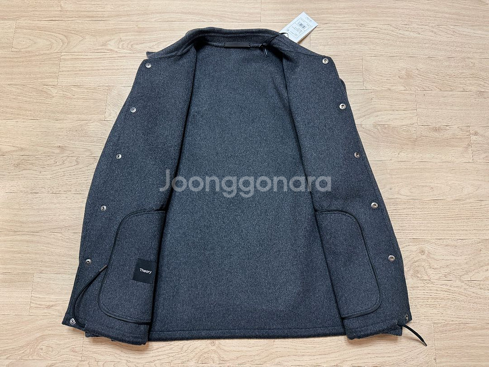 띠어리 더블페이스 울 캐시미어 코치 자켓 L 105 정핏 새제품--3
