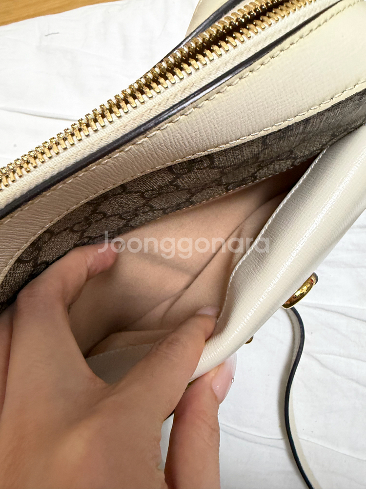 구찌 GG 캔버스 레더 크로스백--8