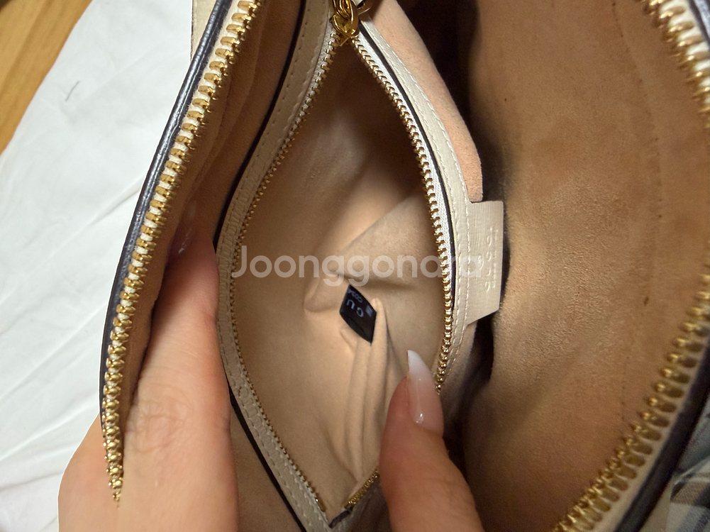 구찌 GG 캔버스 레더 크로스백--6