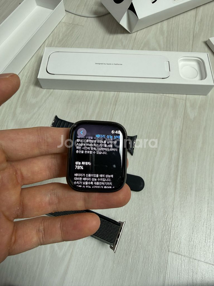 애플워치7 45mm 티타늄 블랙--0