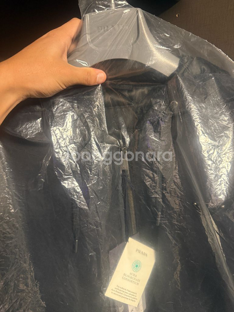 프라다 데님 후드 자켓--1