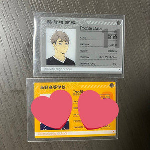 하이큐 트레이딩 프로필 아크릴 카드 키체인 미야 오사무