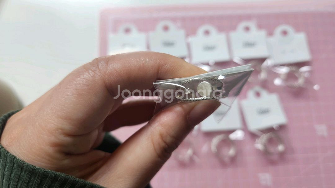 순은(은925) 실버 부자재 큐빅반지 9개 -새상품--0