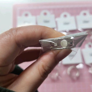 순은(은925) 실버 부자재 큐빅반지 9개 -새상품