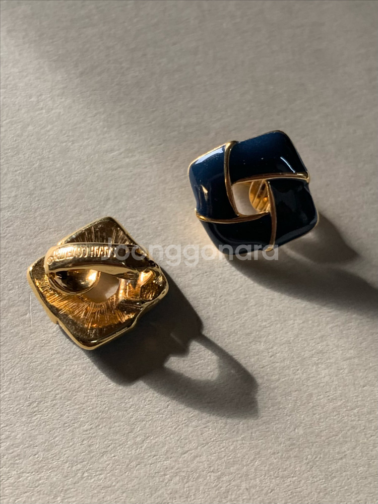 빈티지 사라 코벤트리 사각 귀걸이--1