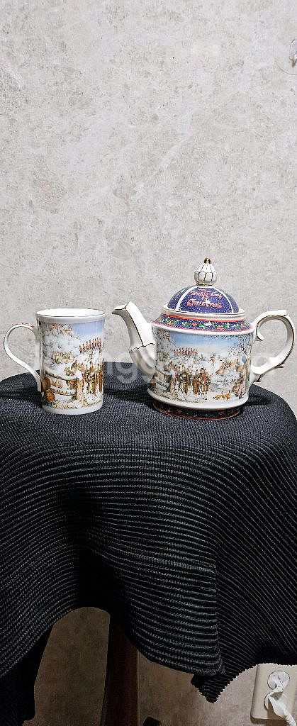 Rare] 크리스마스 새들러 티팟 / 머그컵 세트--0