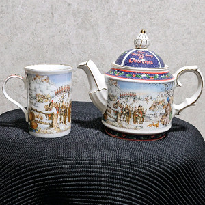 Rare] 크리스마스 새들러 티팟 / 머그컵 세트