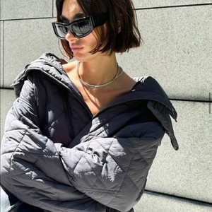 오르 ORR 에어퀼팅 후드 점퍼 차콜 S사이즈