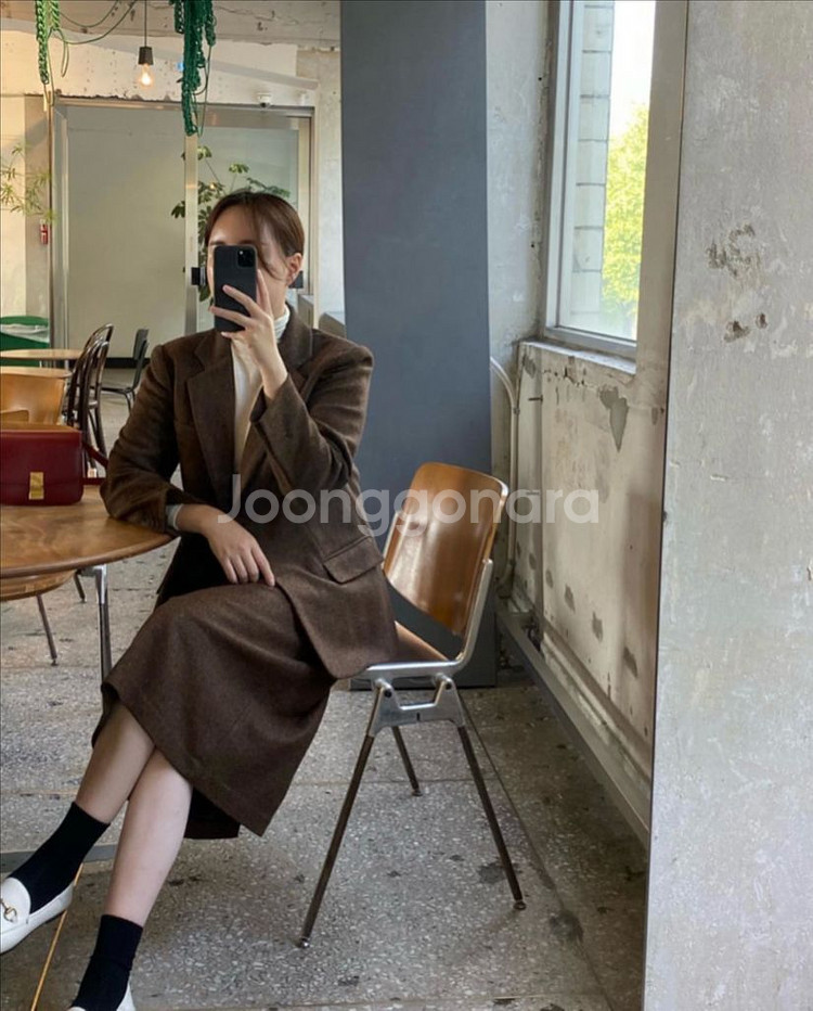 어그스트 베이지보울 노티드스튜디오 울 헤링본 자켓--0