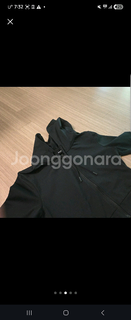 젝시믹스 슬림핏 크롭 후드 집업 블랙 M--2