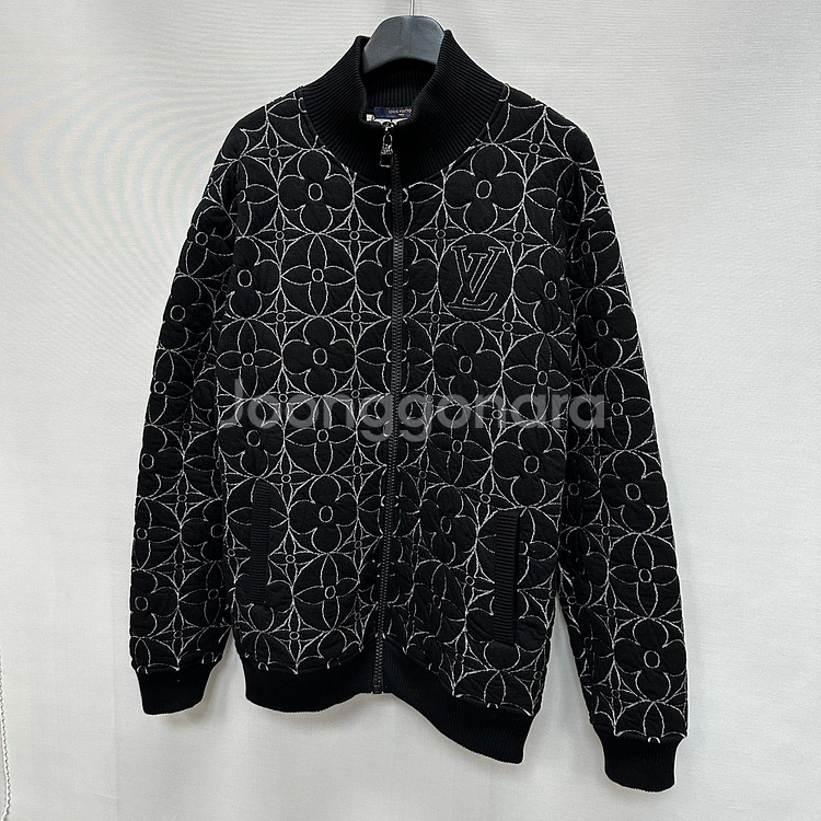 루이비통 집 스루 모노그램 플라워 블루종 자켓 ( 105 110 )--2