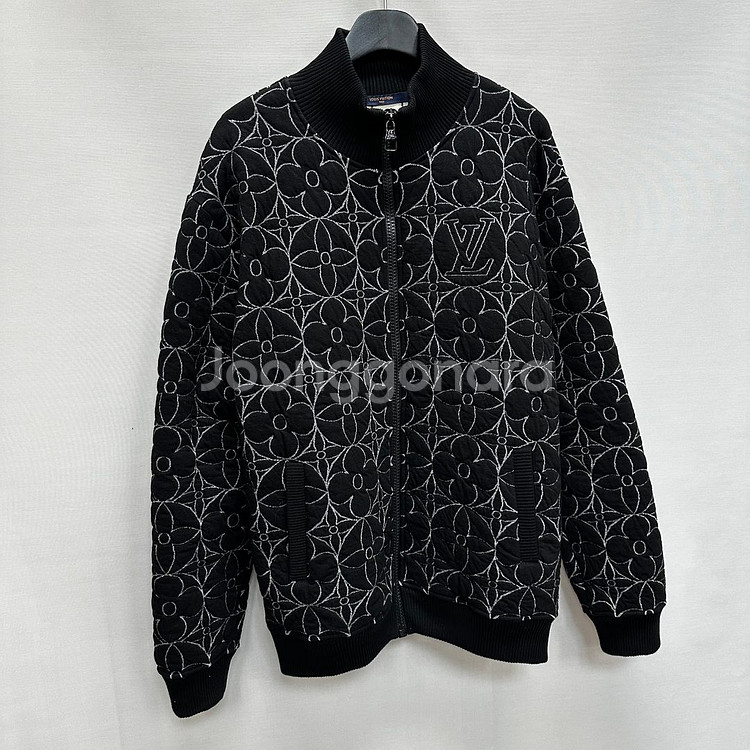 루이비통 집 스루 모노그램 플라워 블루종 자켓 ( 105 110 )--1