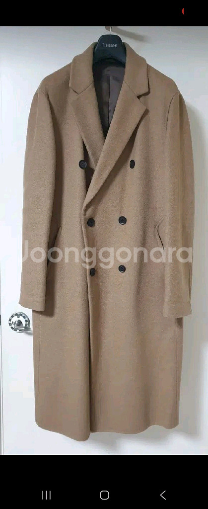 liberclassy 핸드메이드 카멜 더블 롱 코트--0