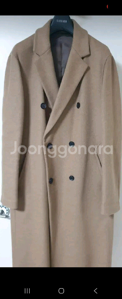 liberclassy 핸드메이드 카멜 더블 롱 코트--1