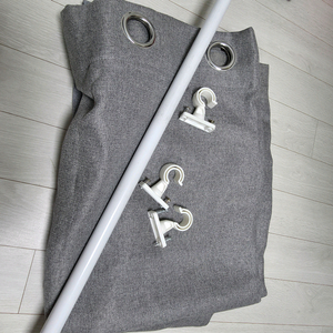 그레이 커튼 세트 1700x1300사이즈 2장