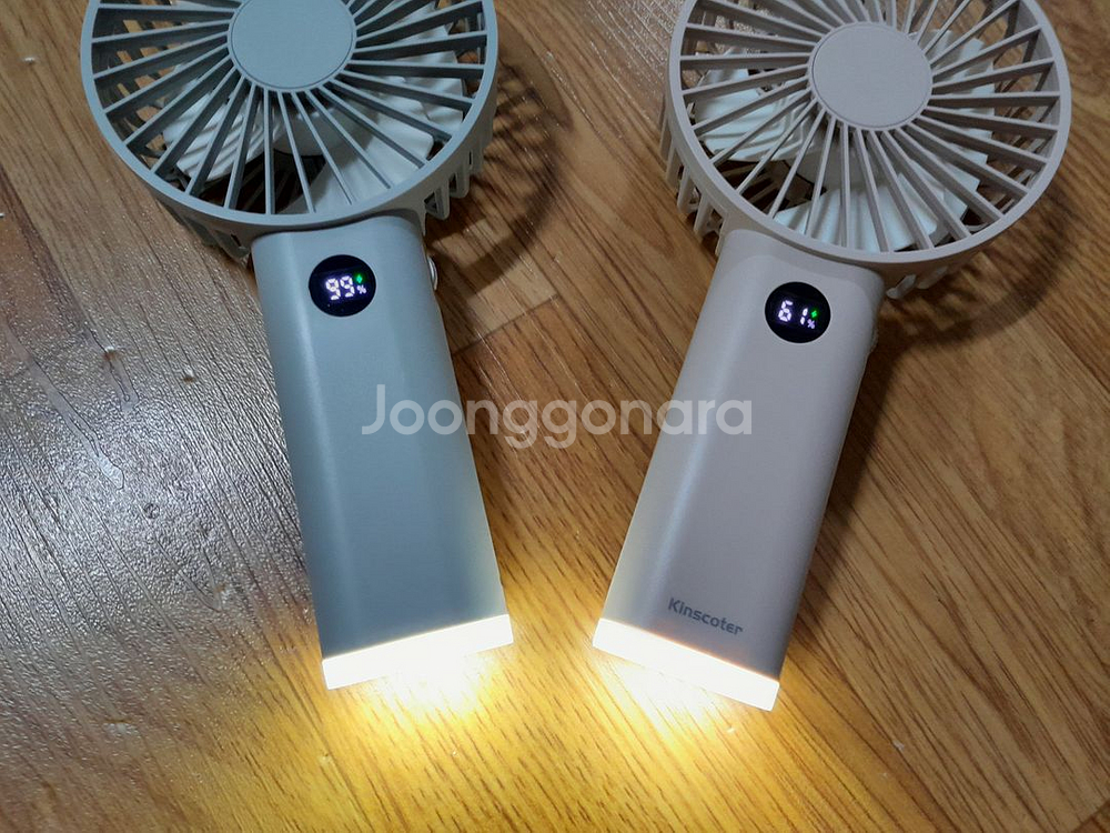 손풍기 2개 일괄 손 선풍기 휴대용 무선 KINSCOTER--6