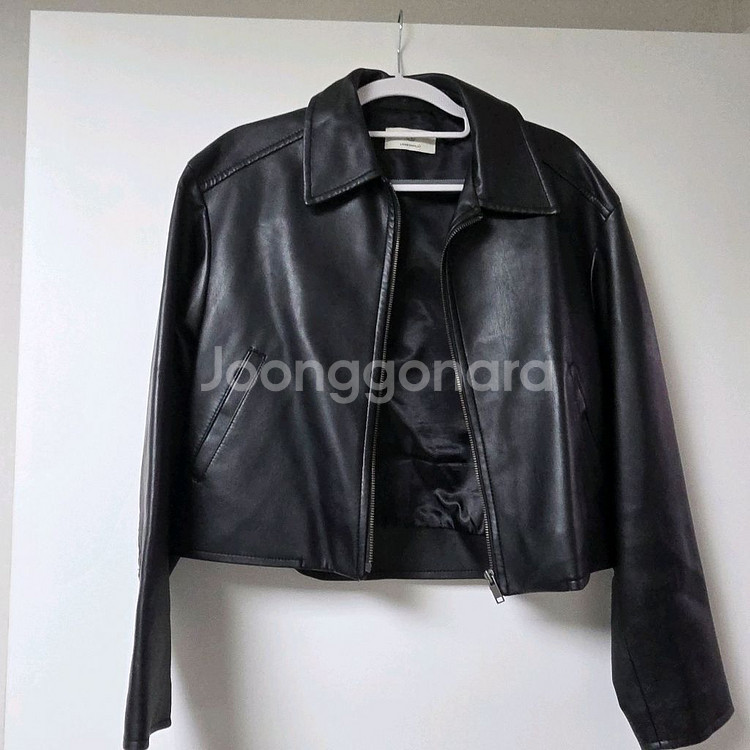 여자 가죽 숏 자켓--0
