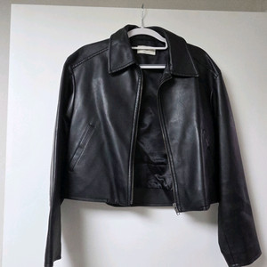 여자 가죽 숏 자켓