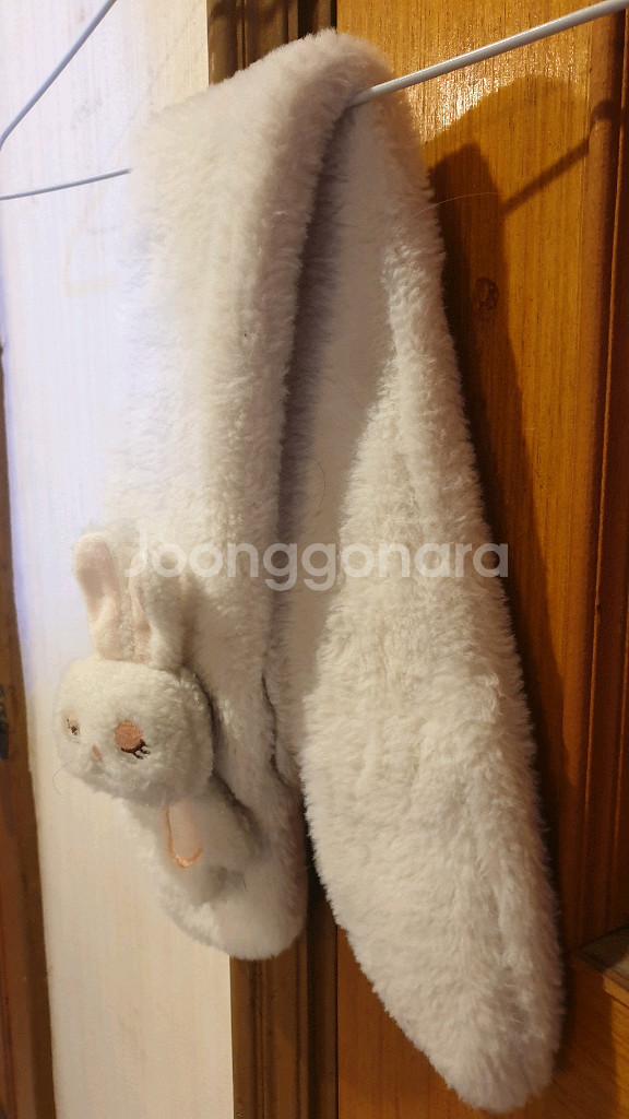 토끼 캐릭터 털 목도리--5