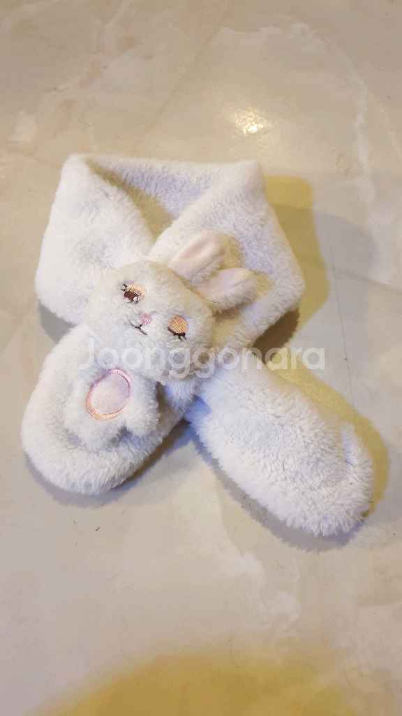 토끼 캐릭터 털 목도리--6