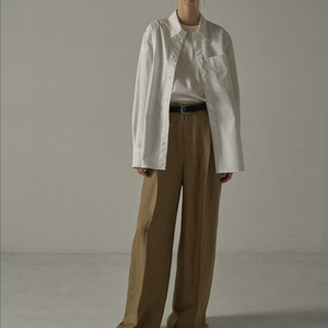 파사드패턴 오버핏 코튼 셔츠