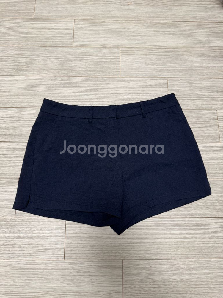 여성 네이비 반바지--0