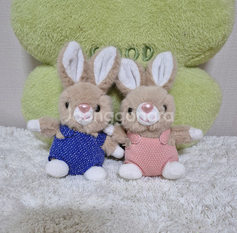 2개세트 토끼키링 퍼토끼 토끼인형--2