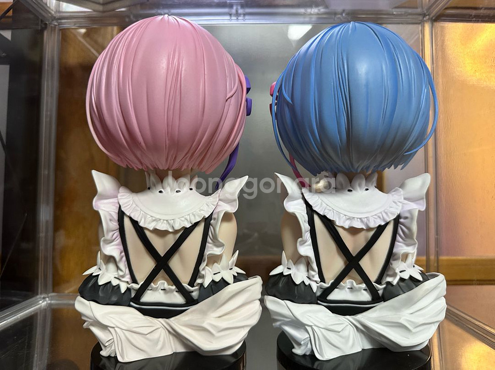 제일복권 리제로 렘 람 아트스케일 흉상 피규어--1