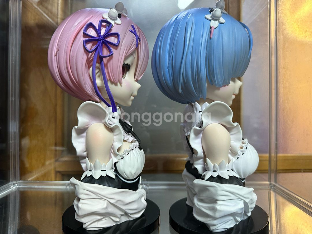 제일복권 리제로 렘 람 아트스케일 흉상 피규어--3