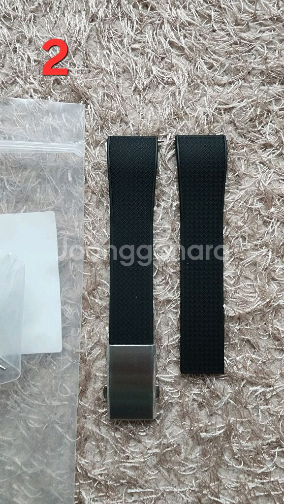 22mm 불소고무 고급 스트랩 2종. 새상품--4