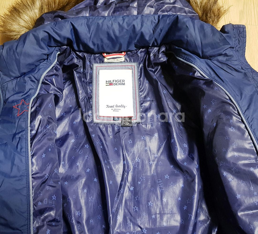 타미힐피거 데님 플레인 폴리 다운 롱패딩 점퍼--3