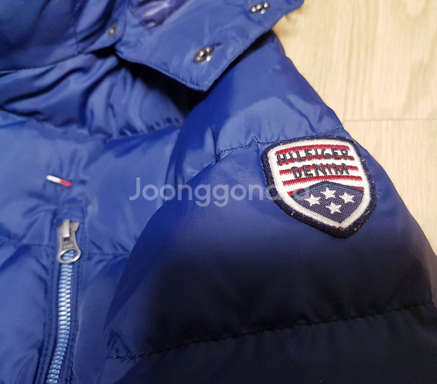 타미힐피거 데님 플레인 폴리 다운 롱패딩 점퍼--8