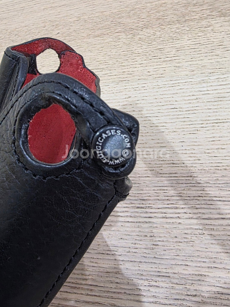 이태리 루이지 라이카 Q2 가죽 하프케이스 블랙 판매--7