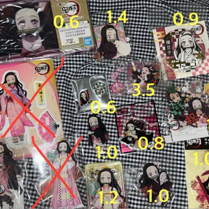 귀멸의 칼날 네즈코 아크릴 스탠드 인형 색지 굿즈