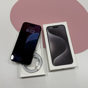 아이폰15pro 프로 256GB 블랙 티타늄 풀박스 배터리100