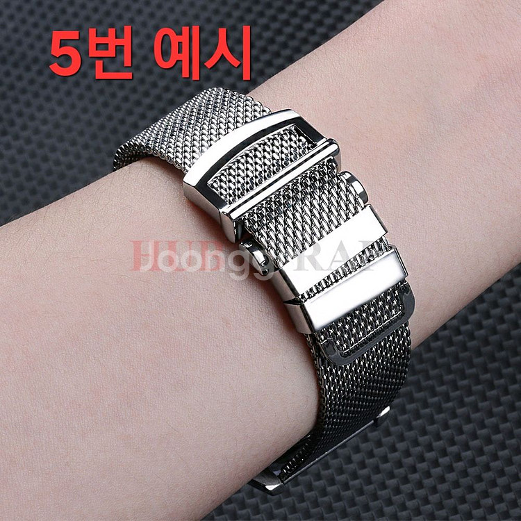 22mm 스틸 매쉬 스트랩 2종 일괄--3