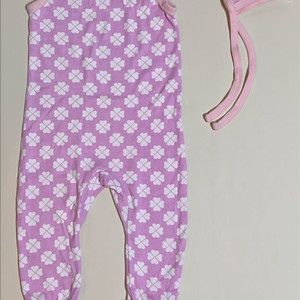 던스 오키드핑크 클로버 덩가리80, 보넷47 세트