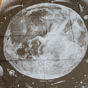 에르메스 140 실크 캐시미어 숄 스카프 clair de lune 새제품