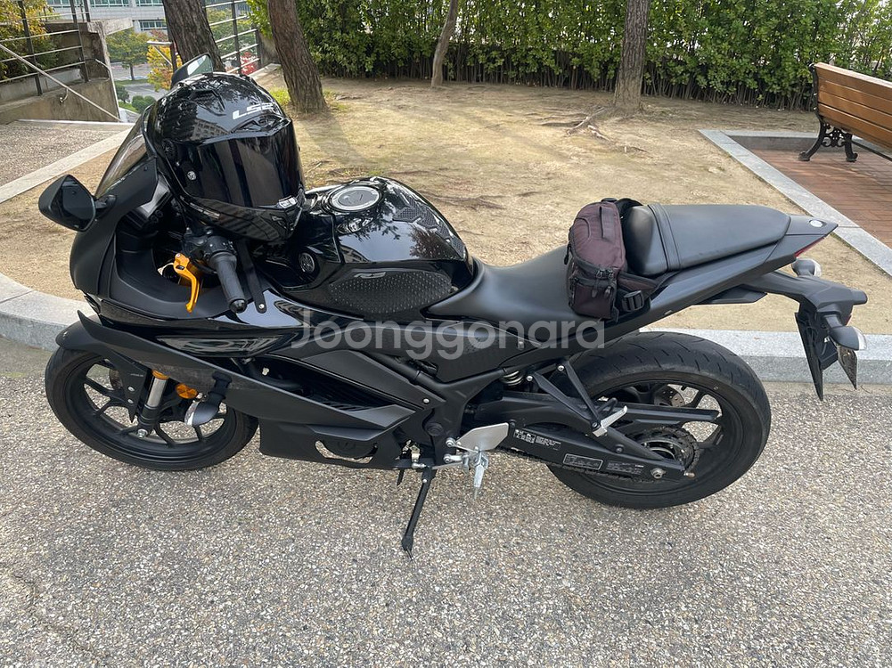 야마하 YZF-R3 오토바이 블랙--0