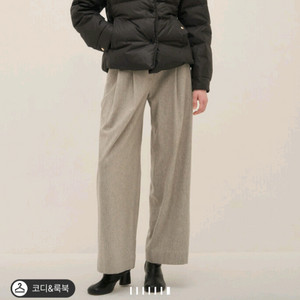 새상품 한섬 시스템 구스다운 패딩 블랙 55/랑방 타임 더캐시미어